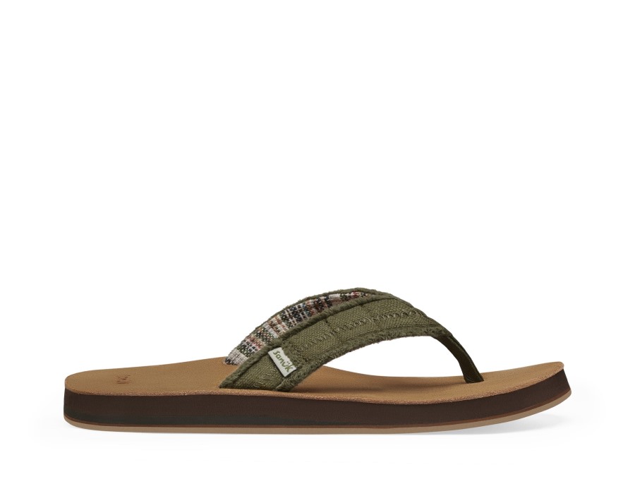 Sanuk M Fraid Not St Dark Olive