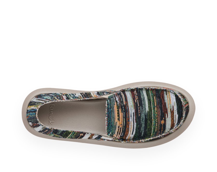 Sanuk W Donna St Grandma'S Couch Black Multi
