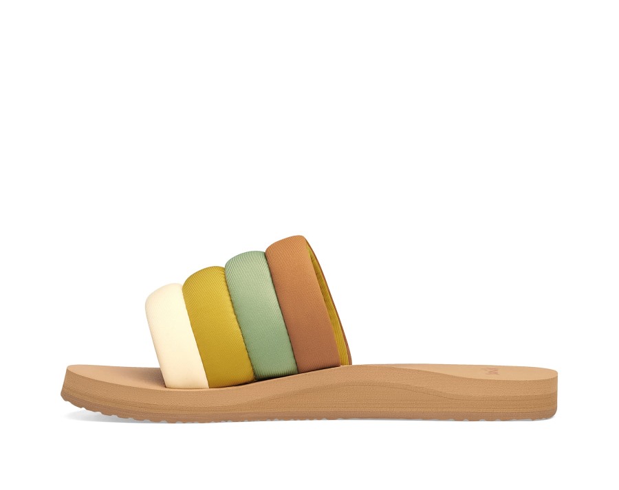 Sanuk W Puff N Slide St Sage-Mustard