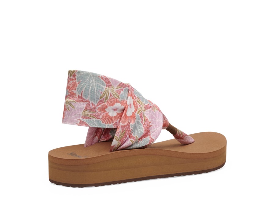 Sanuk W Sling St Midform Hibiscus Pink Multi