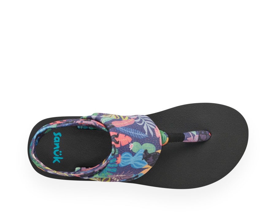 Sanuk W Sling St Tropical Jaguar Black Multi