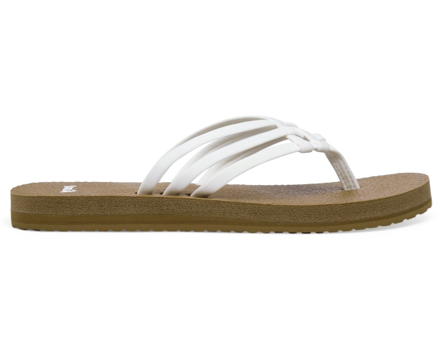 Sanuk W Yoga Sandy Tan-White