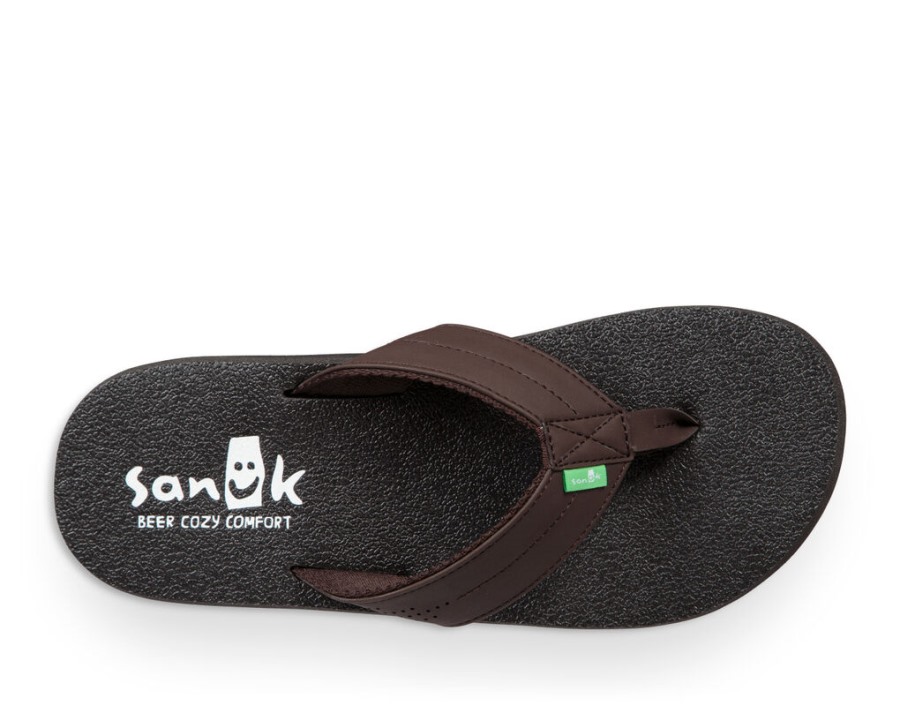 Sanuk Beer Cozy Coaster Dark Brown