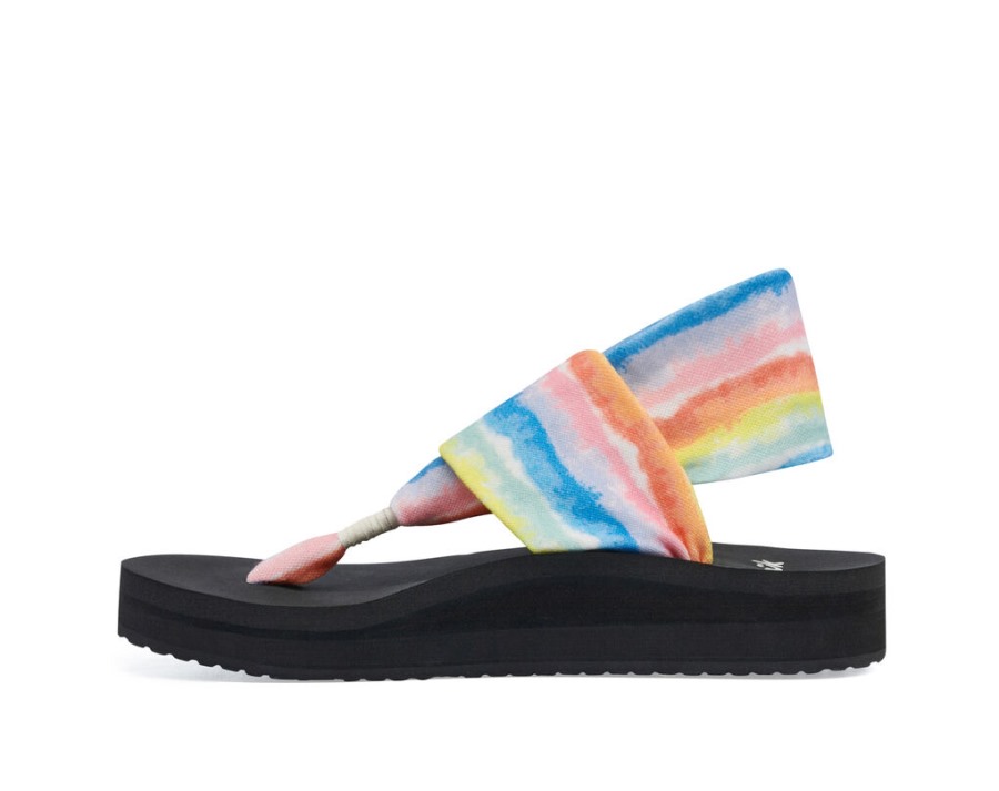 Sanuk Sling St Midform Tie Dye Rainbow