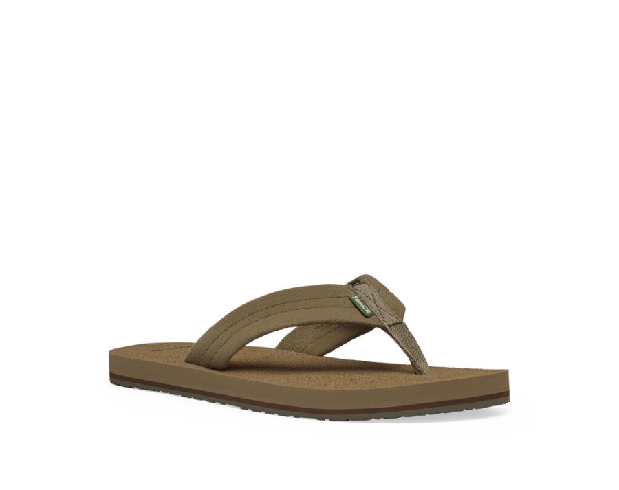 Sanuk Beer Cozy Stacker Suede Tan