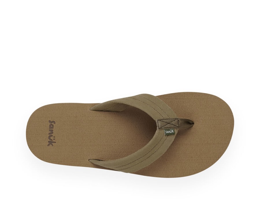 Sanuk Beer Cozy Stacker Suede Tan